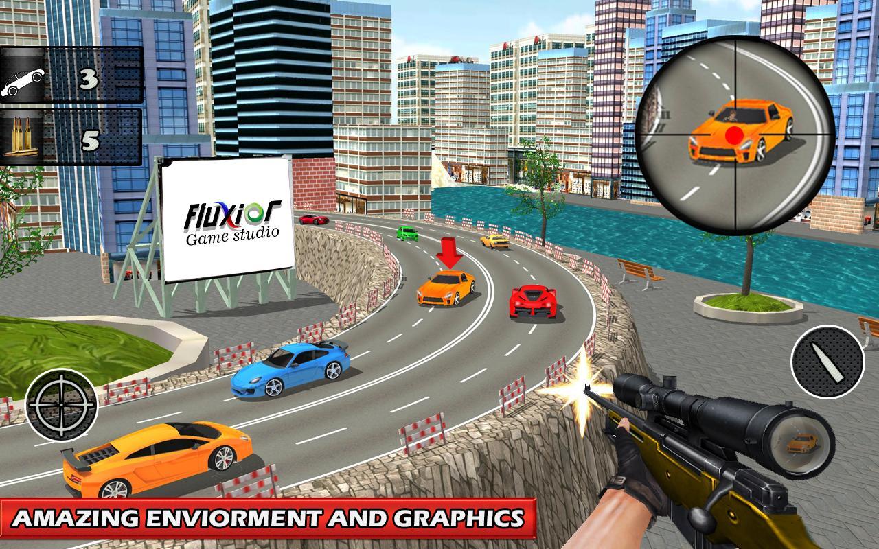 City Traffic Sniper Shooter 3d Game
